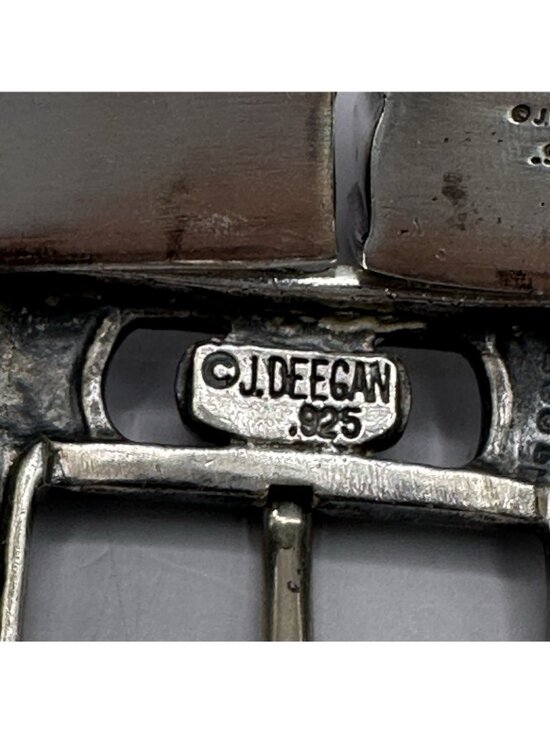 Jeff Deegan Designs Buckle Fits 1” Belt 3 Pieces Signed 925 Sterling Silver 69Gr main image 11